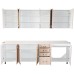 Bucatarie Zebra 260 cm din MDF Sonoma Mustata cu blat termoizolant alb/gri